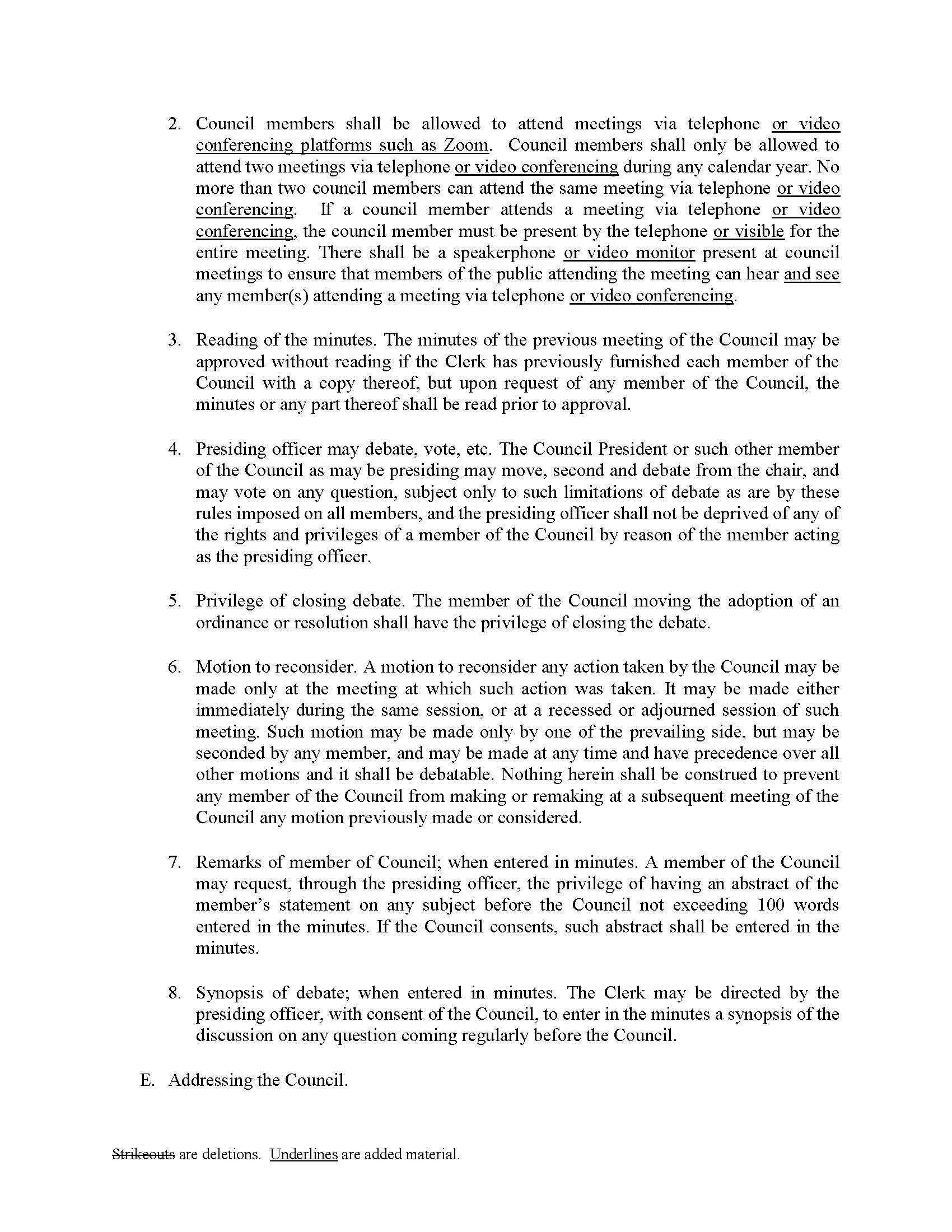22 15 Revised Council Conduct Ordinance re Hybrid Meetings Page 2