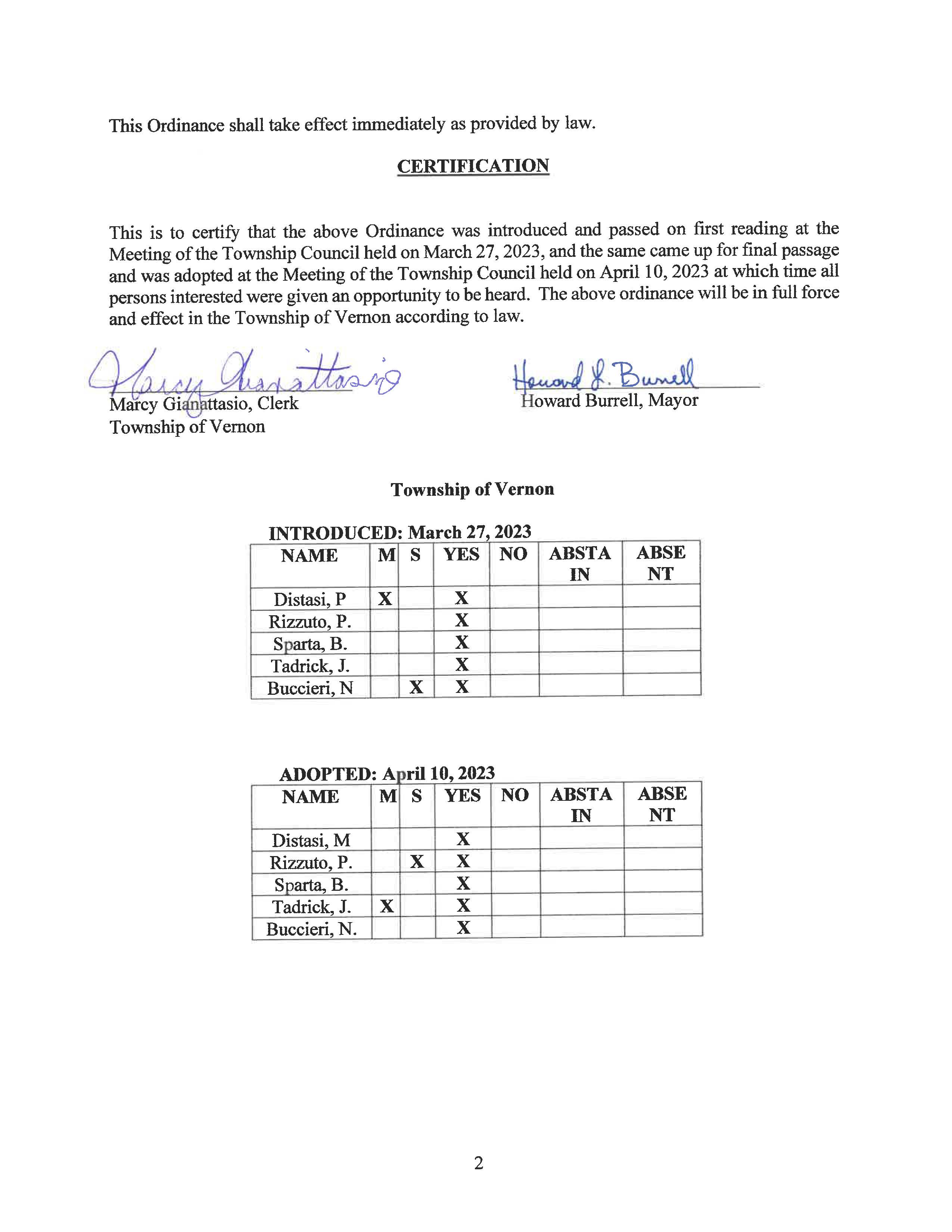 23 11 Ordinance re Compliance w Daniels Law Page 2