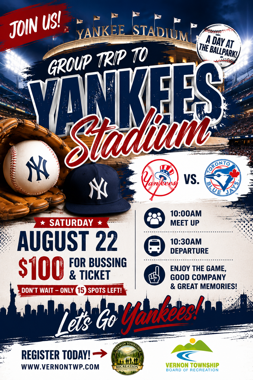 Yankees Stadium Group Trip